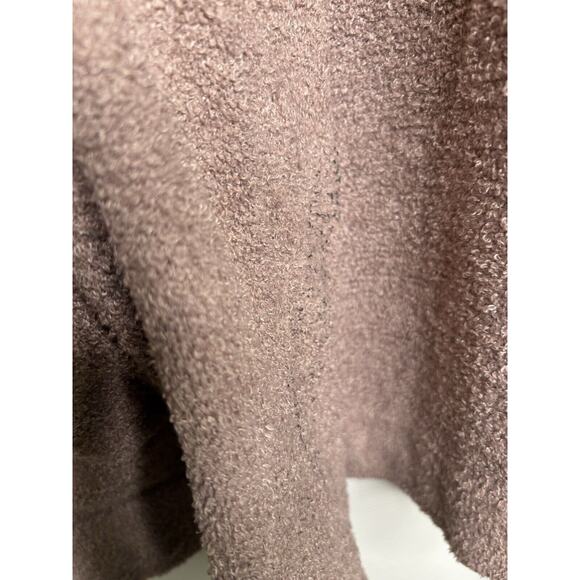 Barefoot Dreams Resort Cardi Hooded brown Knit Sweater CozyChic Lite Sz MED - Picture 10 of 10